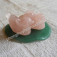 Mặt trụ Rồng đá thạch anh hồng